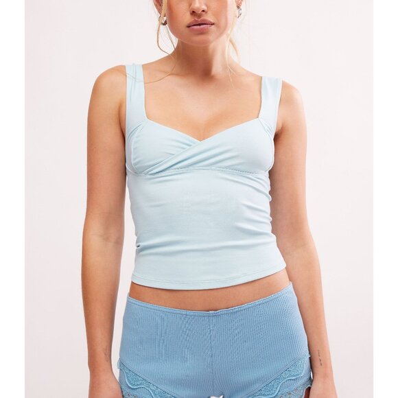 FREE PEOPLE Classic Twist Shorties / Air Blue - Picture 12 of 12